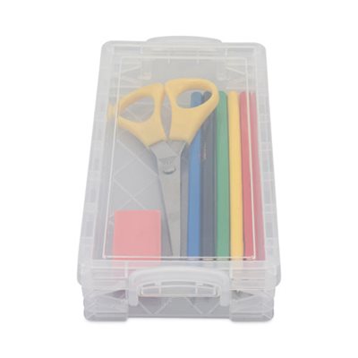 PENCIL BOX, SUPER STACKER CLEAR 8 1 / 4 X 3 3 / 4